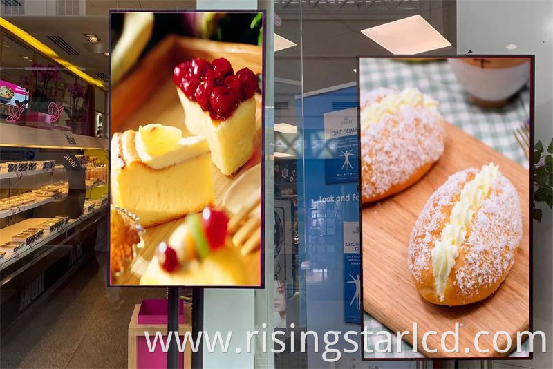 window facing LCD display