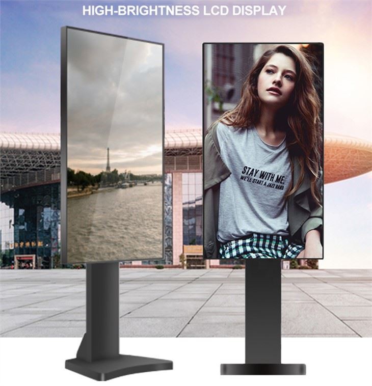 2000 Nits Standing LCD Outdoor Display Kiosk
